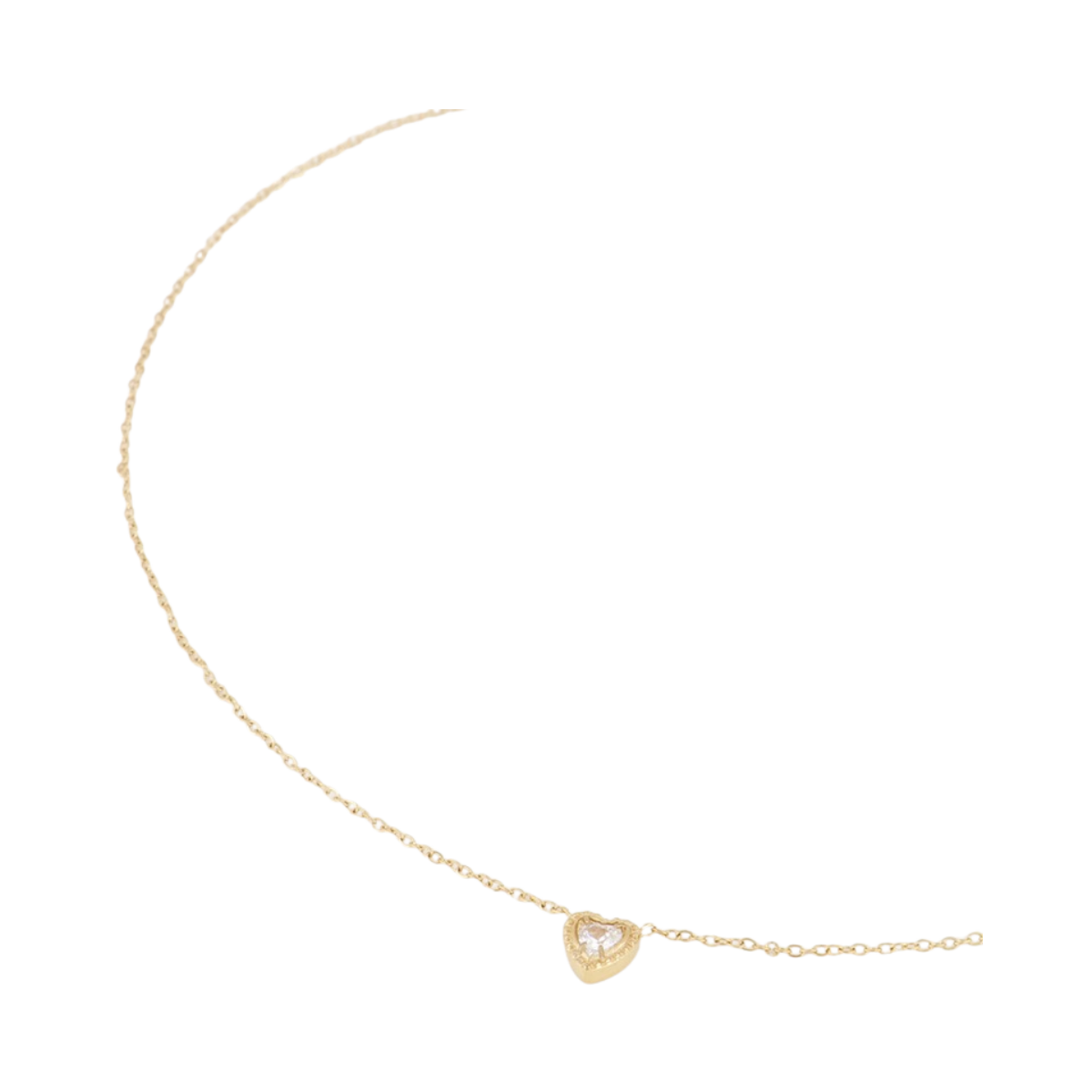 Ketting hartje strass - 1200 Gold