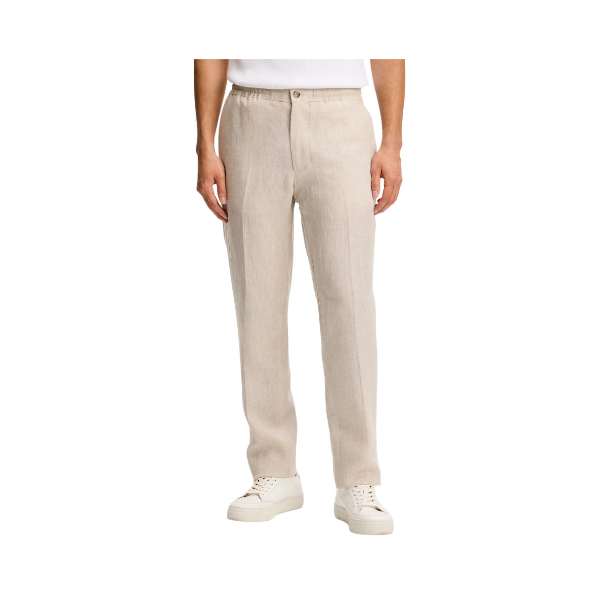 Soren Drape Linen Pants - Moonbeam