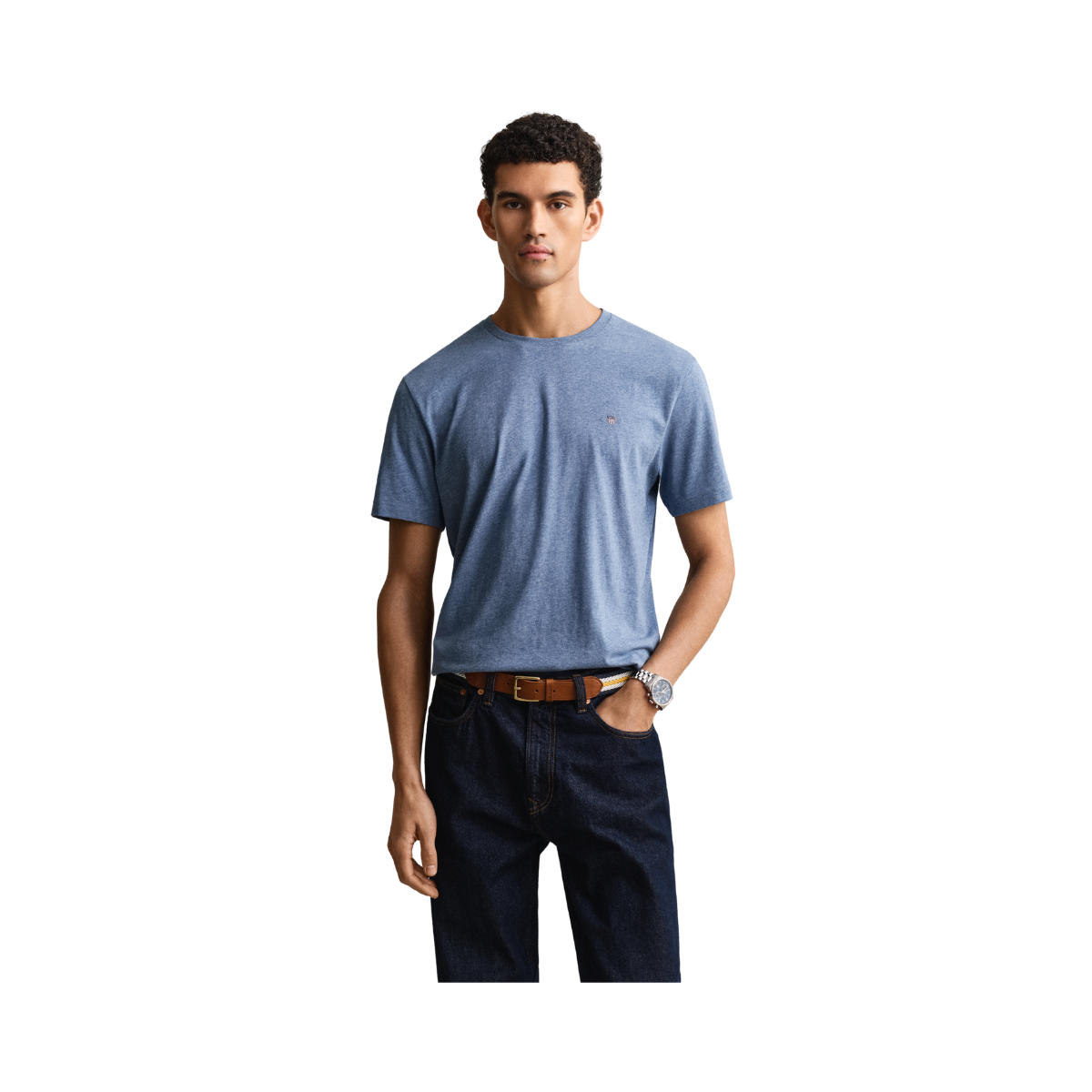 Shield SS T-Shirt - Denim Blue Melange