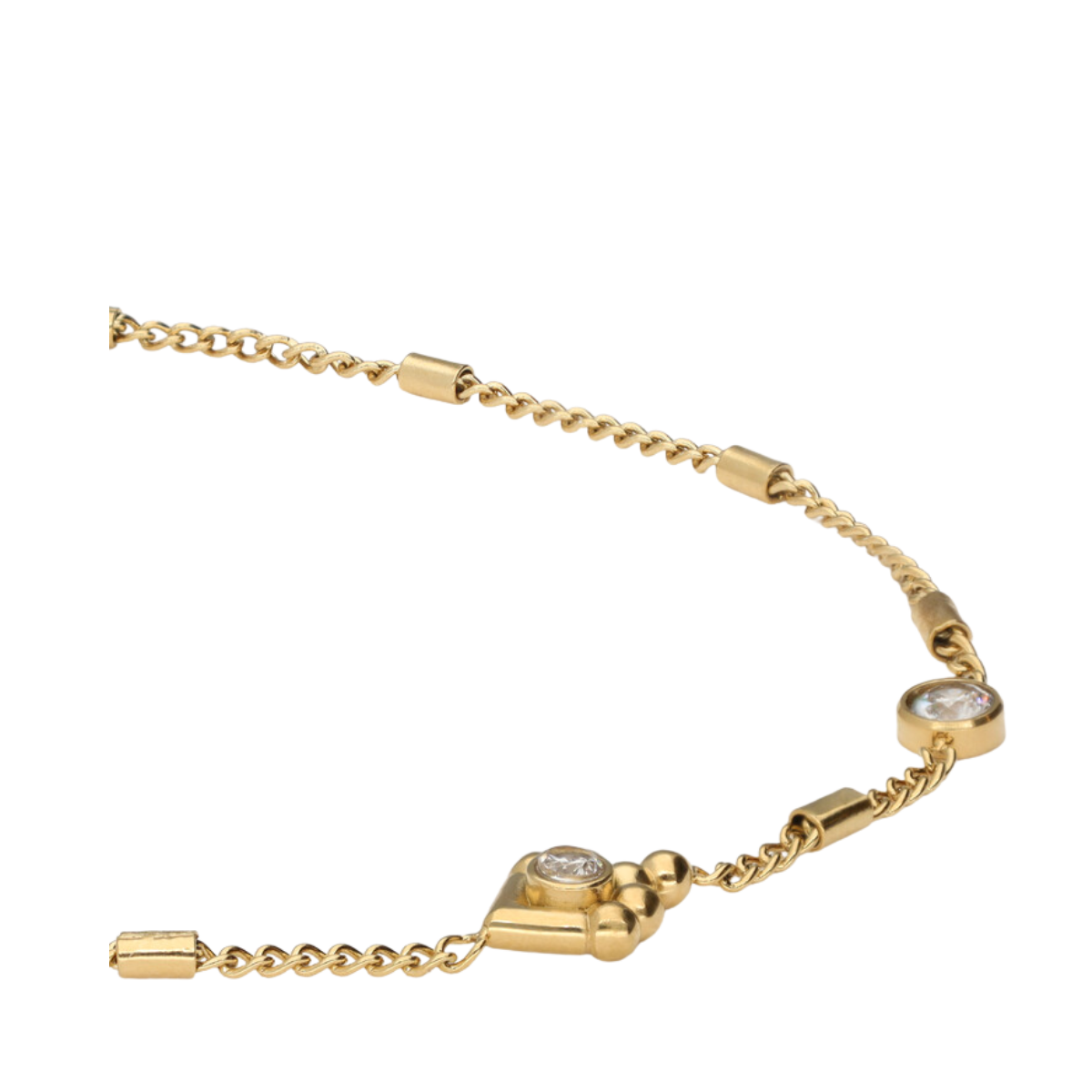 Bracelet tubes strass - Gold