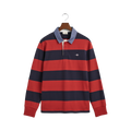 Striped Chambray Heavy Rugger - Red