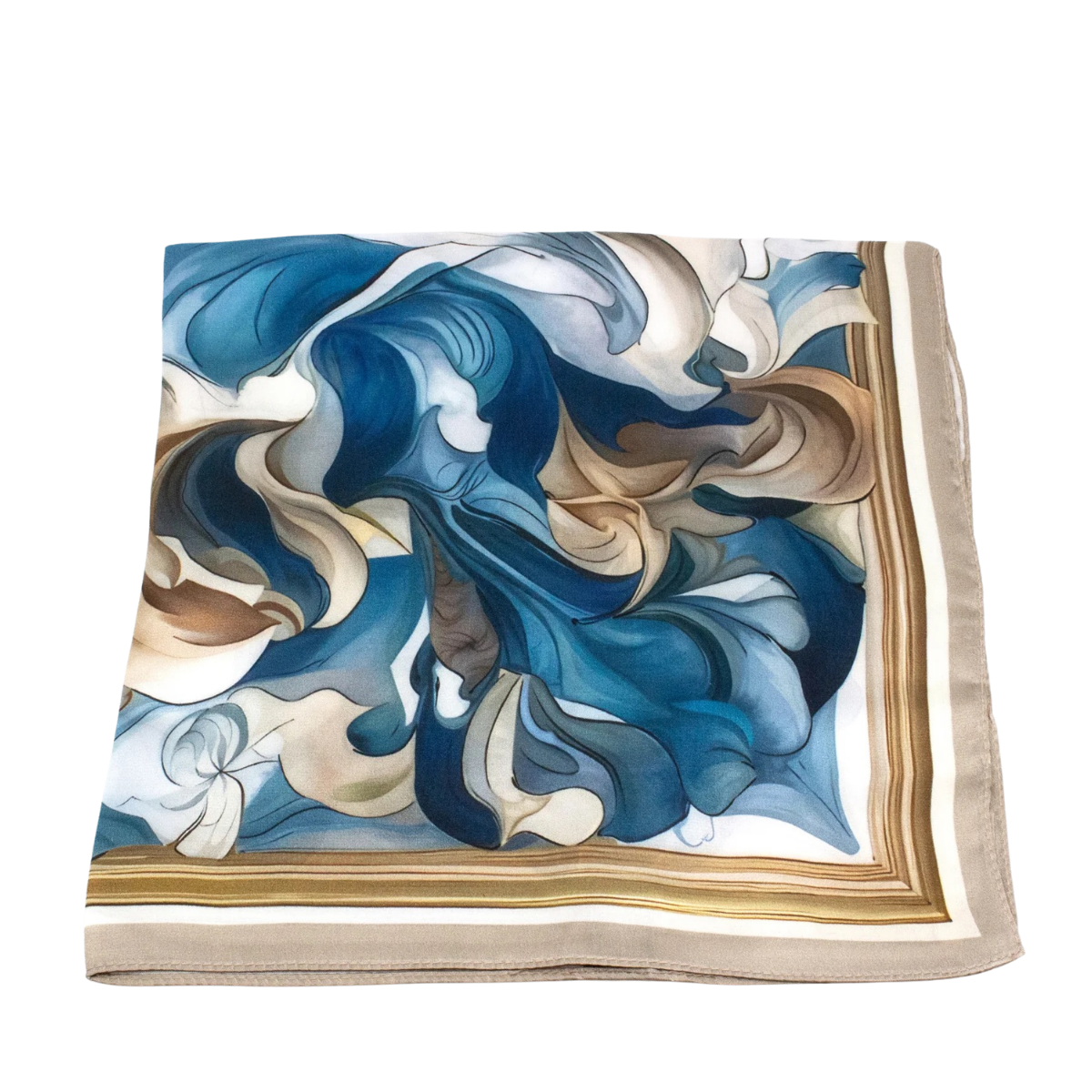 Bondy Silk Scarf 50x50cm - Blue