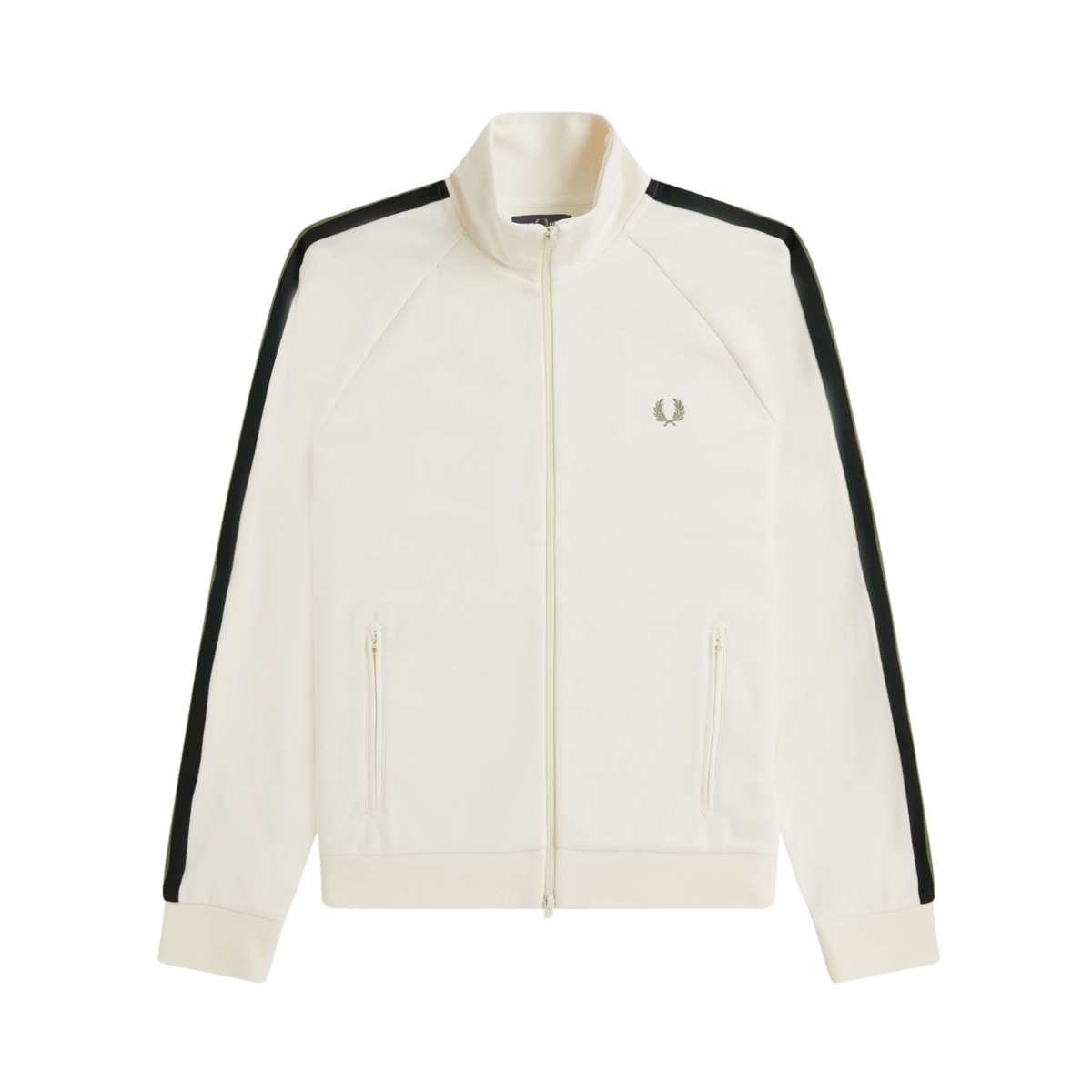 Two Col Tape Trk Jkt - Light Ecru
