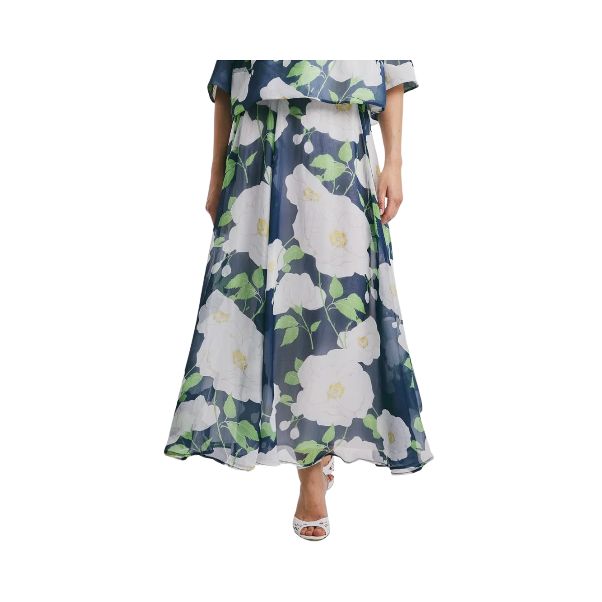 Organza Maxi Skirt - Flower Garden