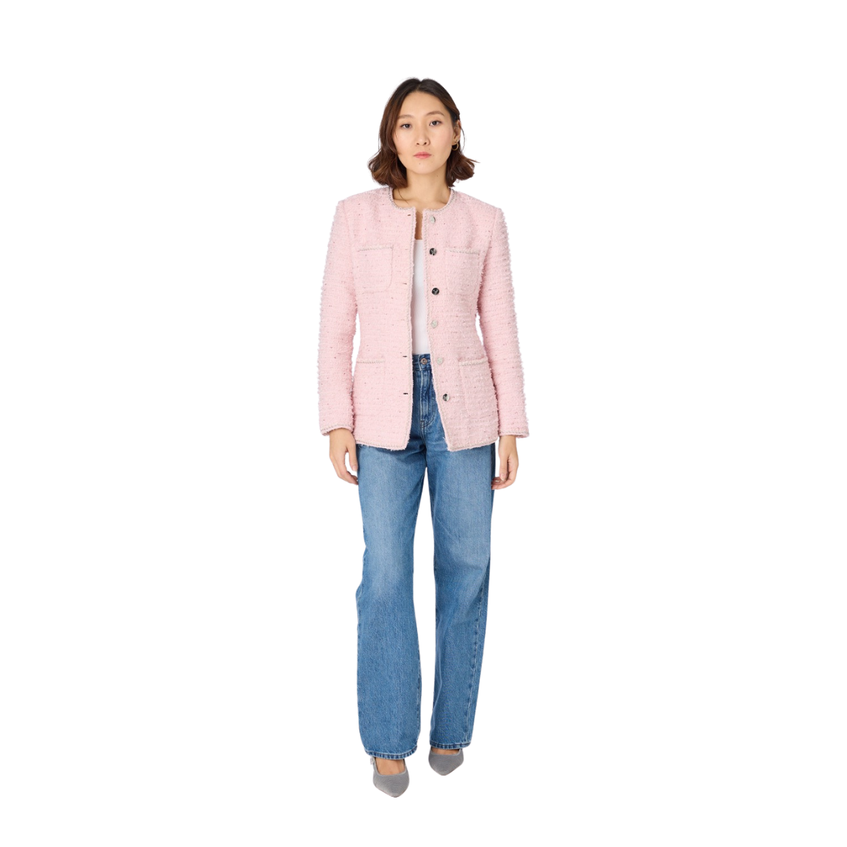 Elise Tweed Jacket - Pink