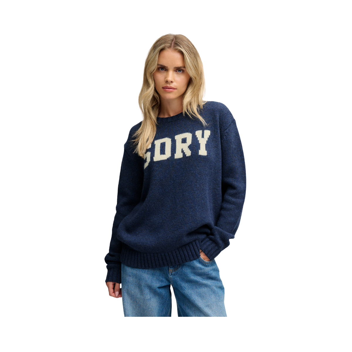Heritage Intarsia Knit Jumper - 98T Eclipse Navy