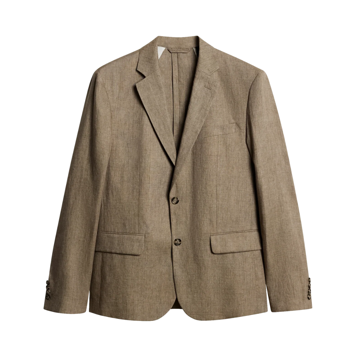 Elton U Super Linen Blazer - Sepia Tint