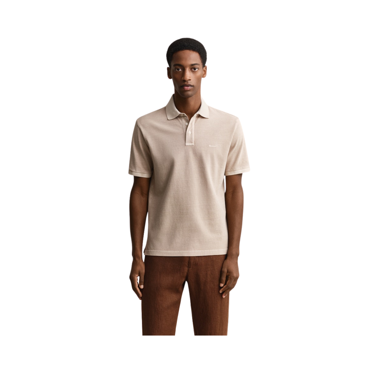 Sunfaded SS Polo - Oat Beige