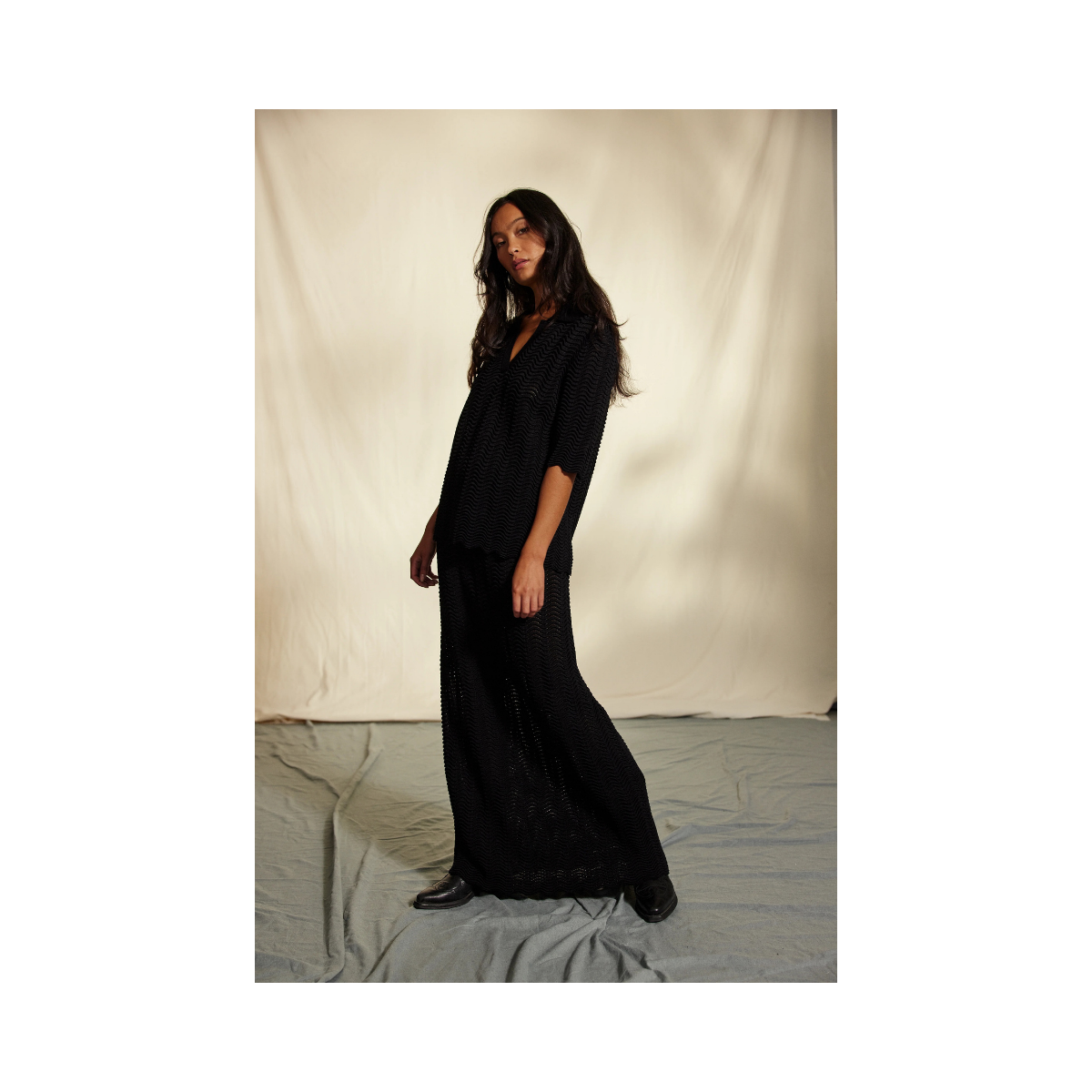 Viola Knit Skirt - Black On Black