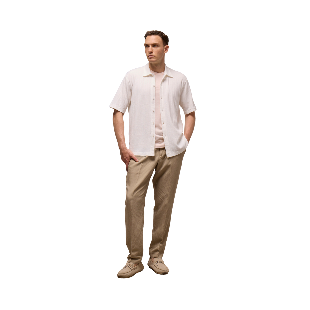 Camicia Manica Cortacosta Piatta - Panna