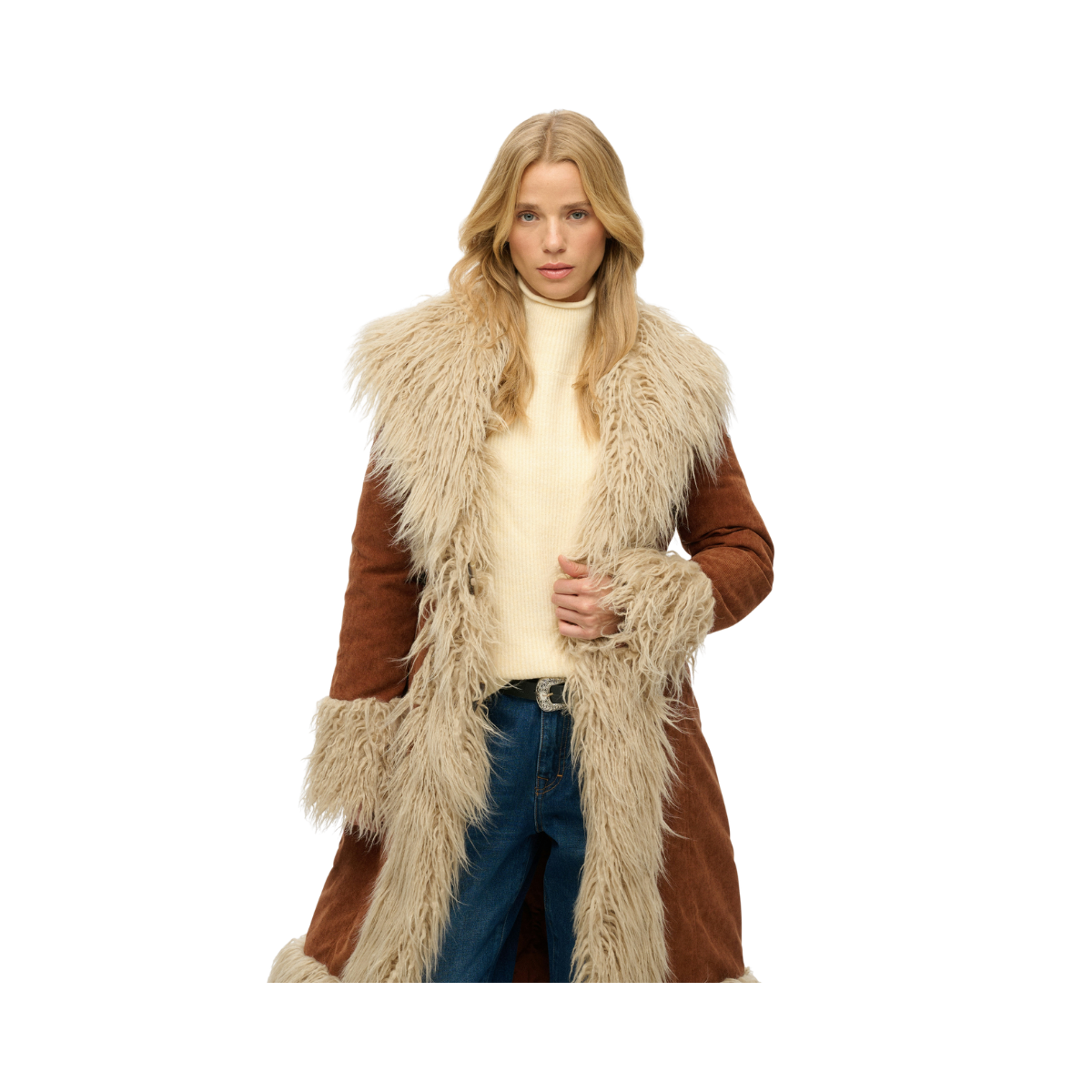 Long Afghan Coat - J8C Rustic Chestnut Brown