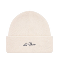 Wayne Embroidered Beanie - Ivory