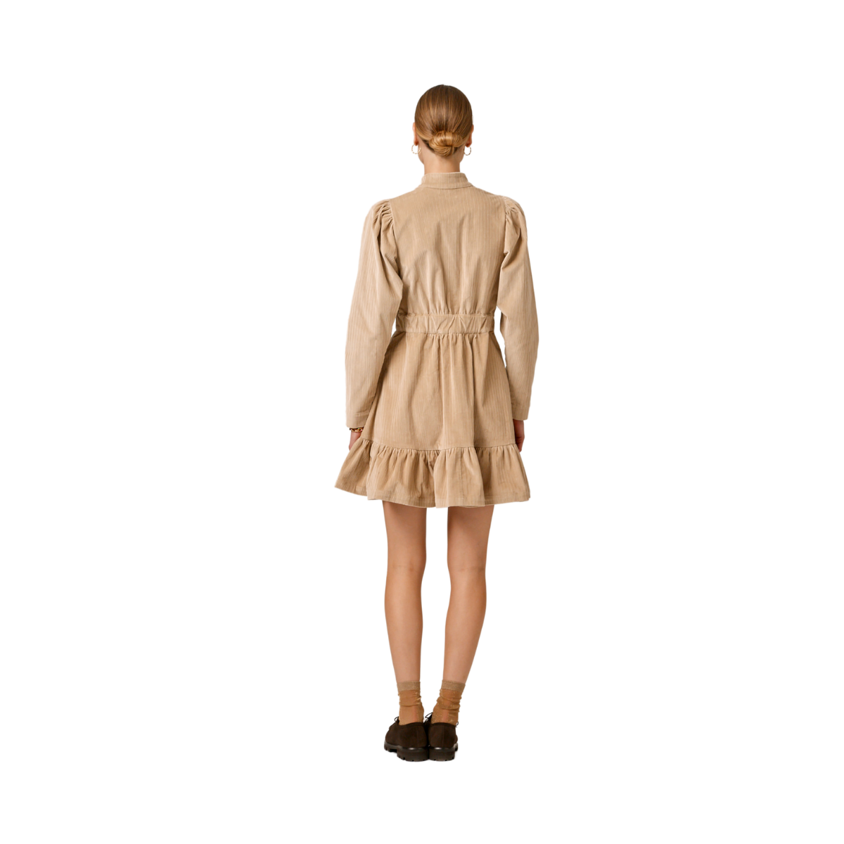 Curdoroy mini dress - Beige