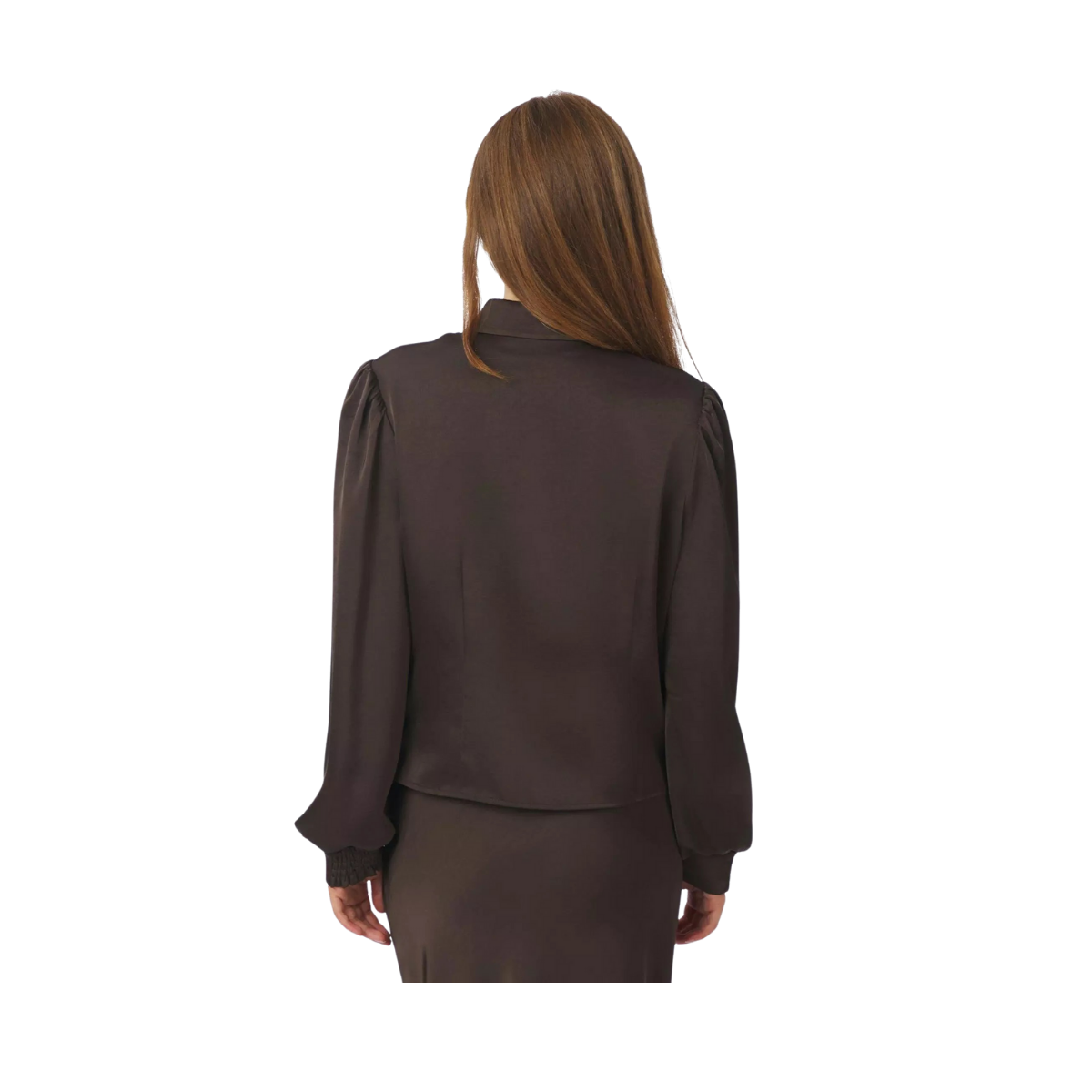 Fransala Heavy Sateen Shirt - 676 Dark Brown