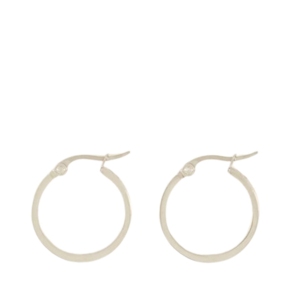 Earrings Engraved Hearts - Silver