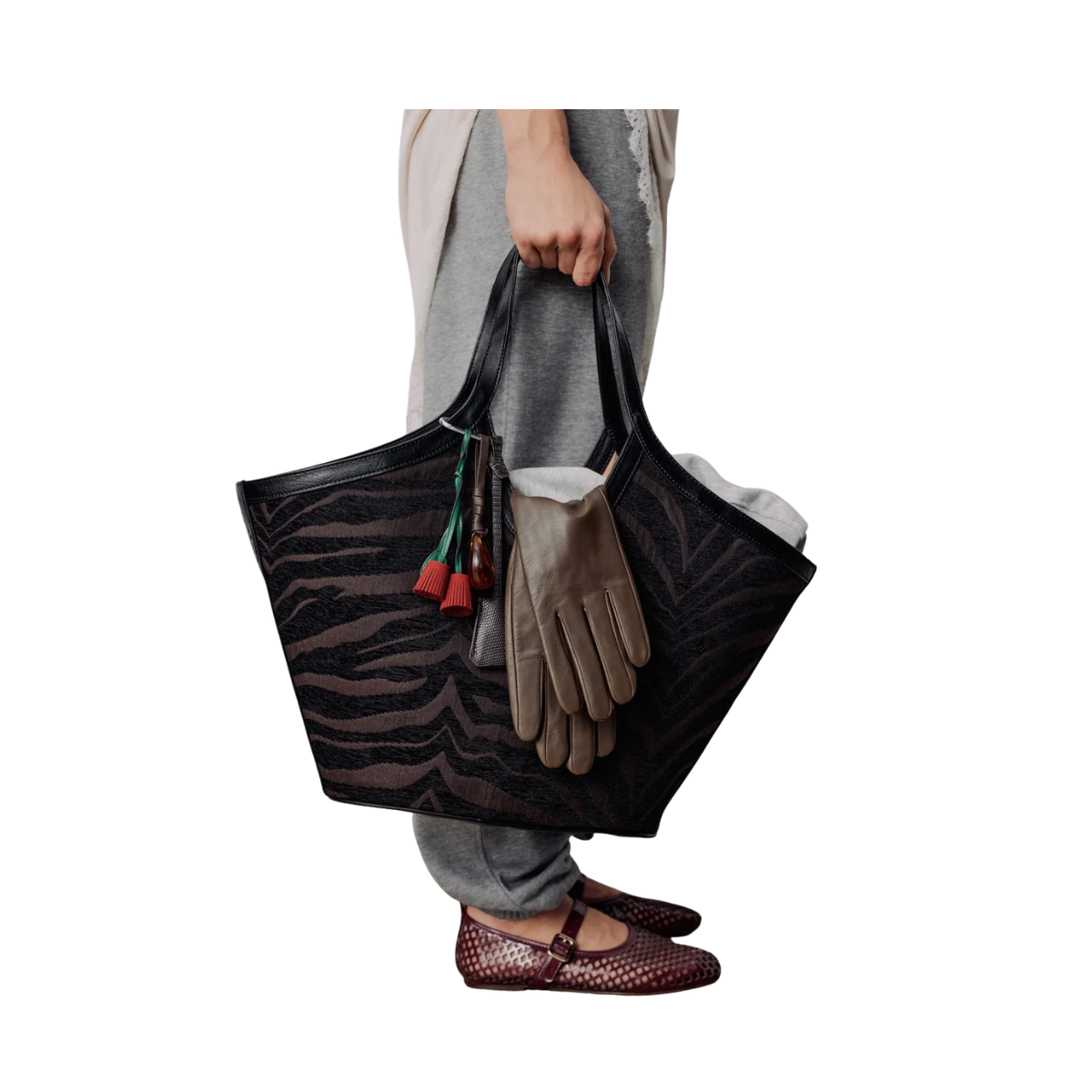 Day Zebra Work Tote - Coffee Bean