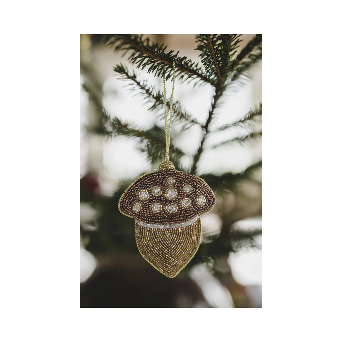 Ornament Acorn Julgransdekoration - gold