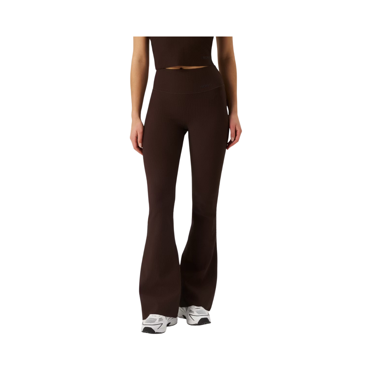 Studio Ribbed Flare Tights Regular - Coffee Bean