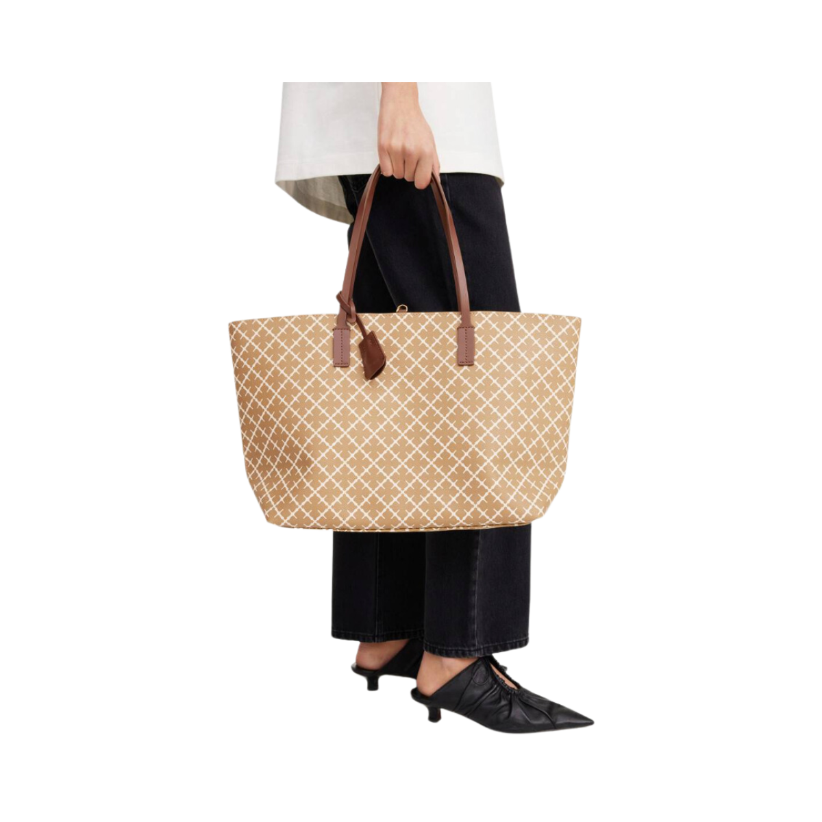 Abigail printed tote bag - Brown