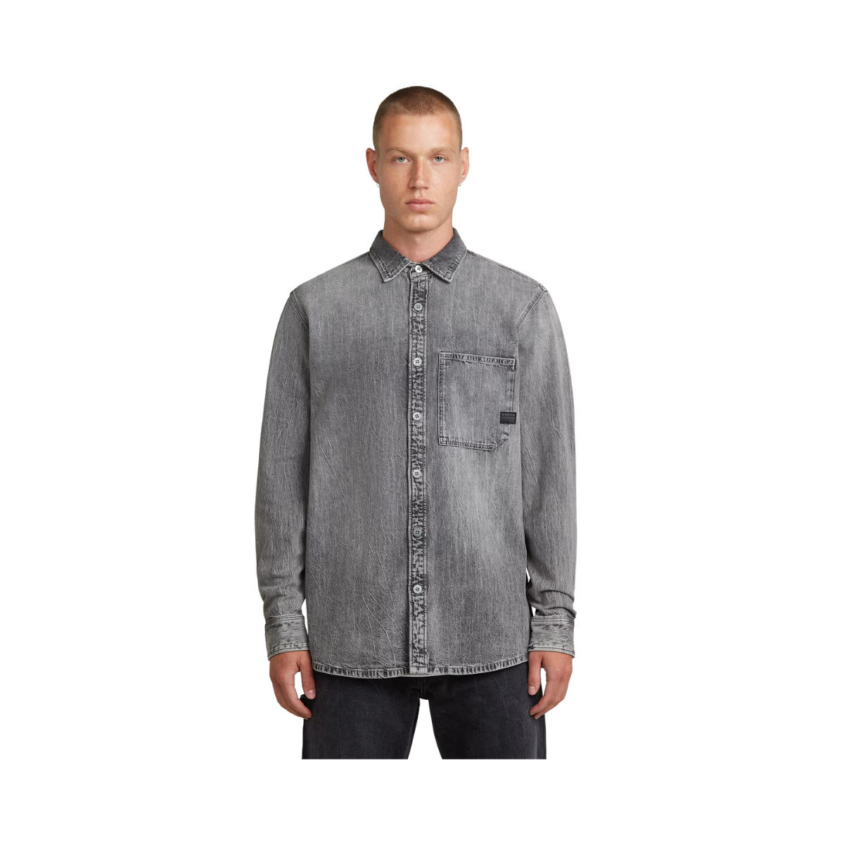 Regular 1-pkt Shirt - Sun Faded Oyster Shell