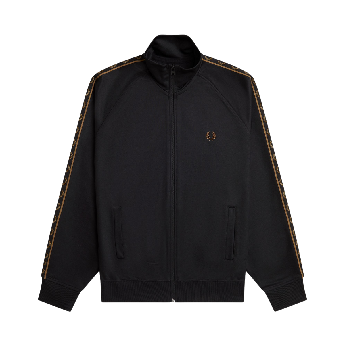 Contrast Tape Track Jacket - Black