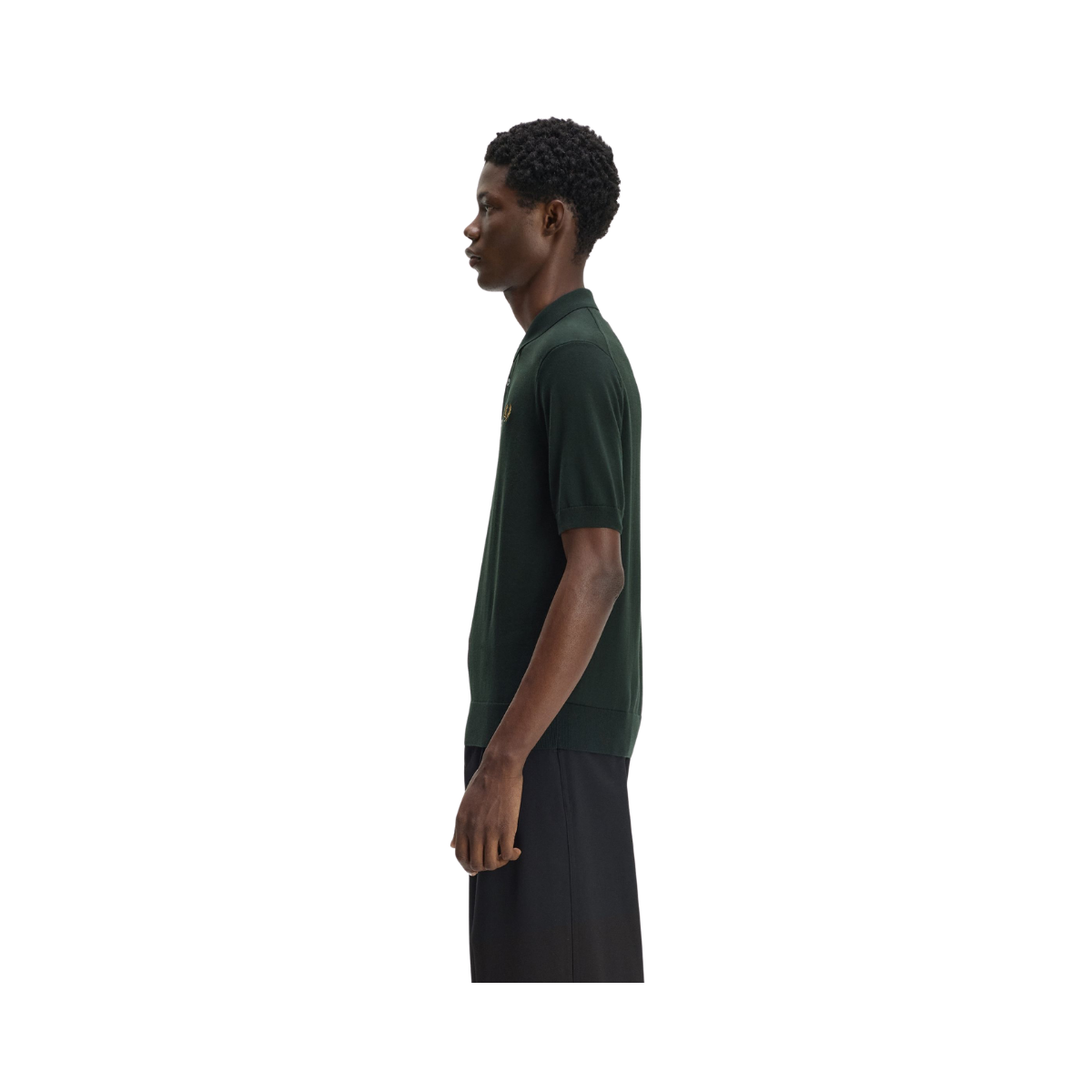 Cotton Knitted Shirt - Night Green