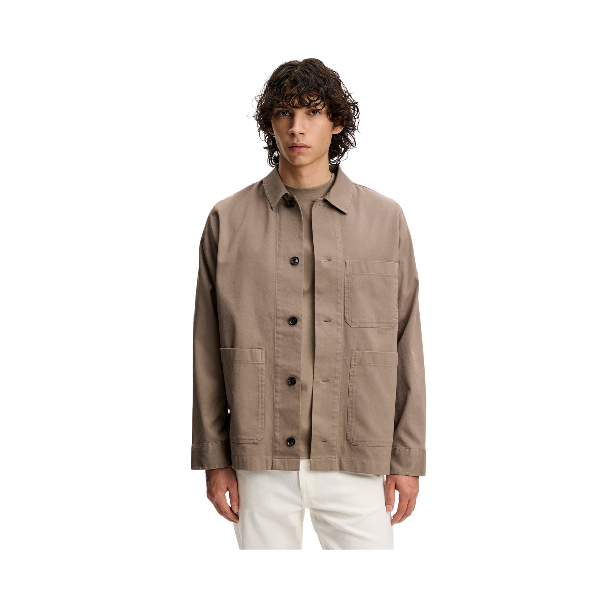 Easton Cotton Overshirt - Brindle
