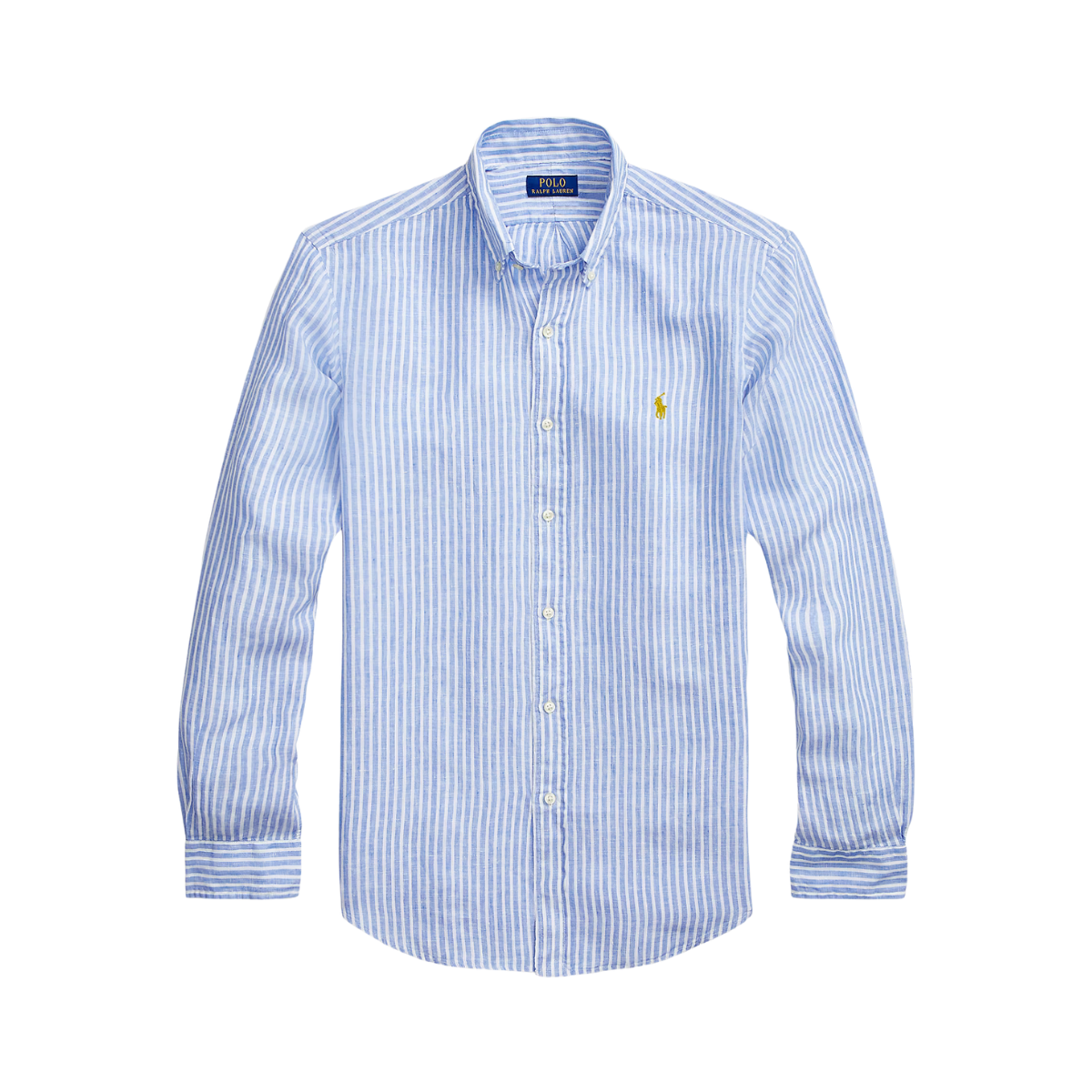 Long Sleeve Sport Shirt - Blue/White