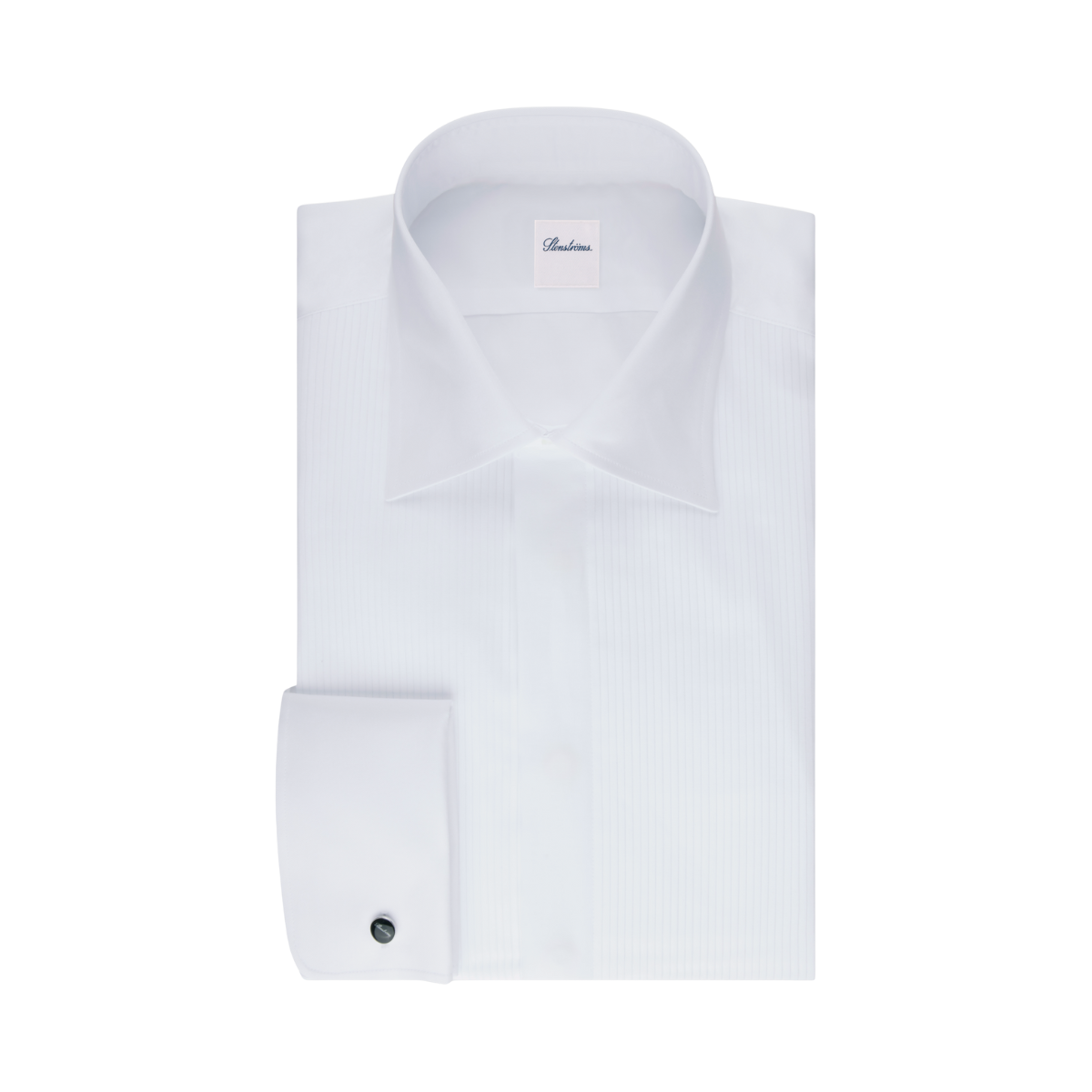 Slimline Tuxedo Shirt With French Cuff - White