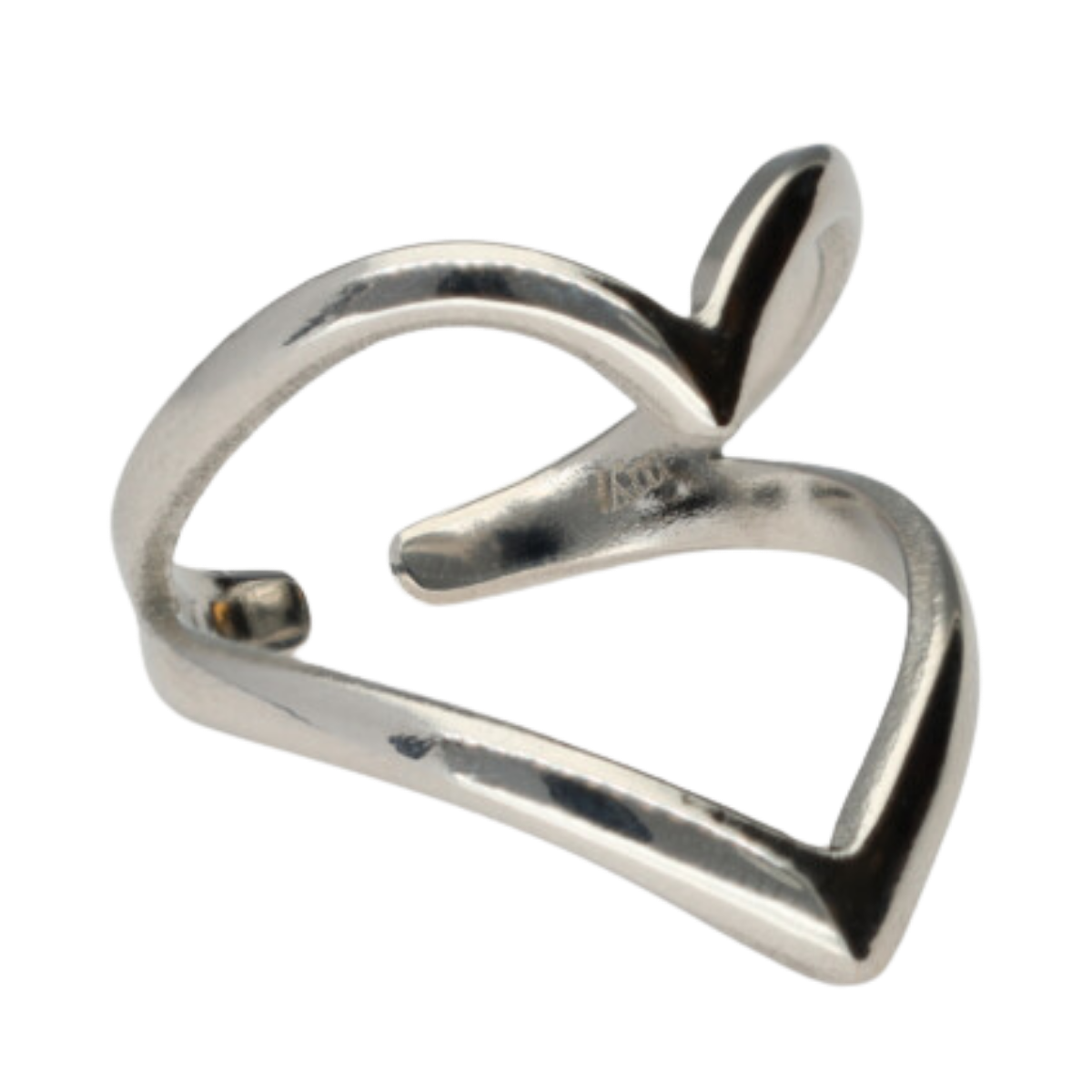 Ring Big Open Heart - Silver