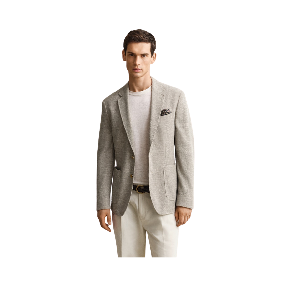 Knit Jersey Blazer - Oat Beige