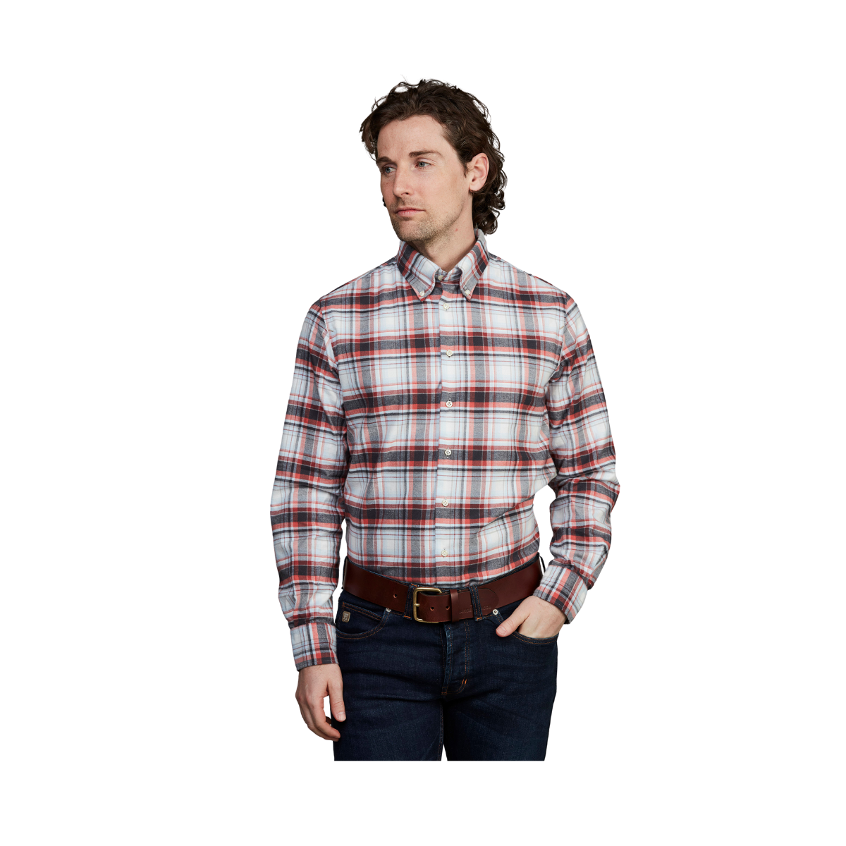 Twill Flanel Shirt - Light Blue