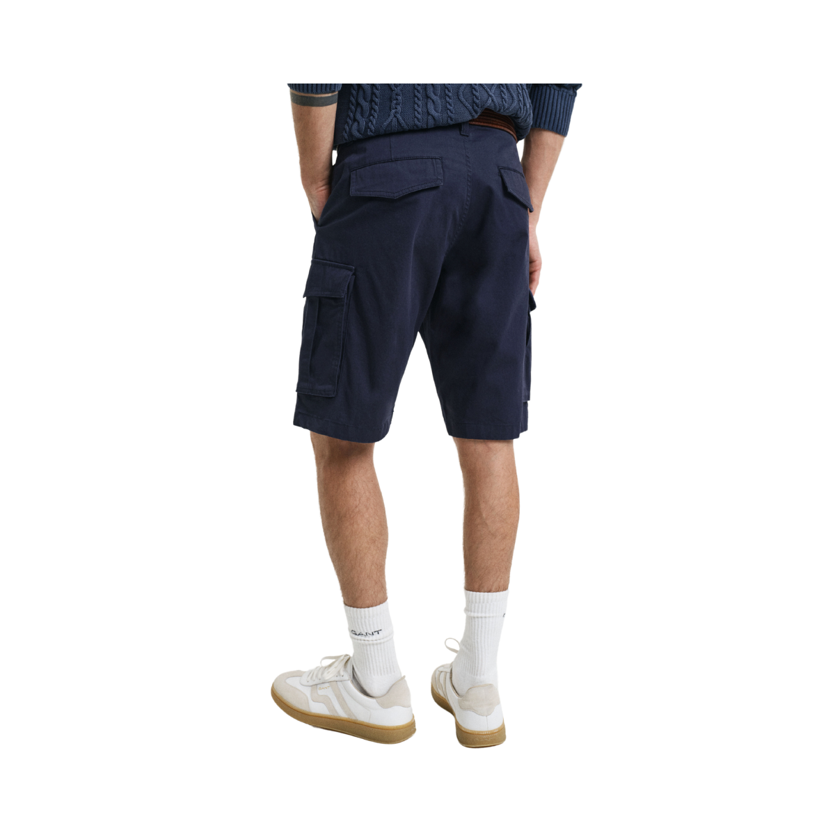 Relaxed Twill Cargo Shorts - Marine