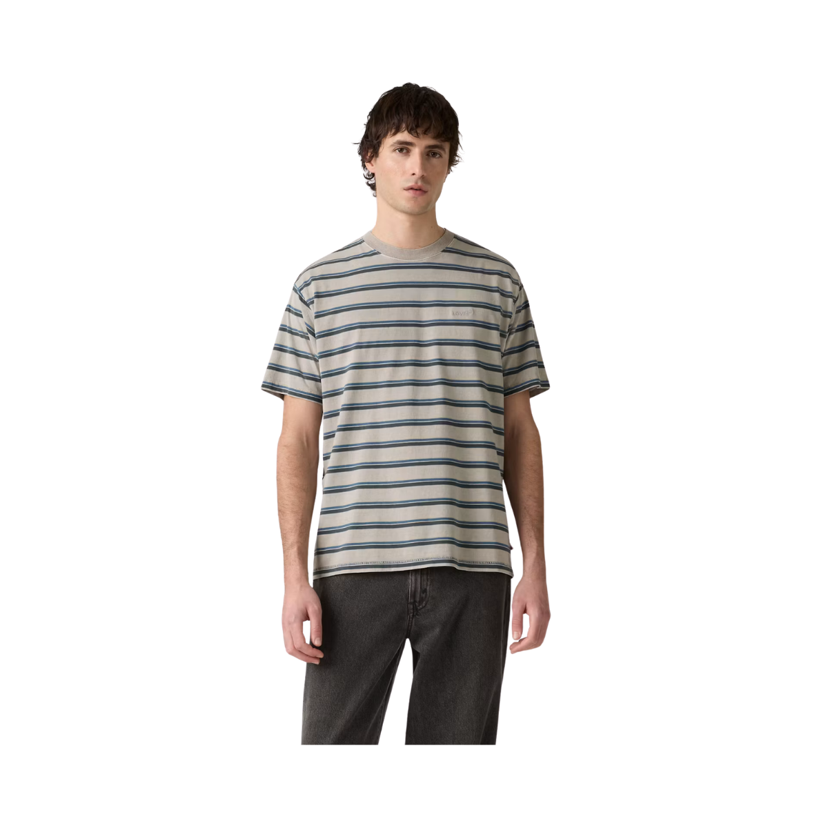Red Tab Vintage Tee - Martin Stripe Dark Slate