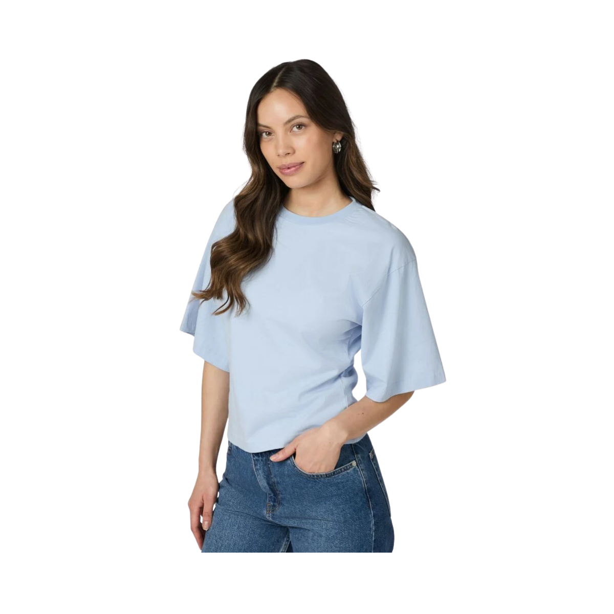 Asha Boxy Tee - 145 Light Blue