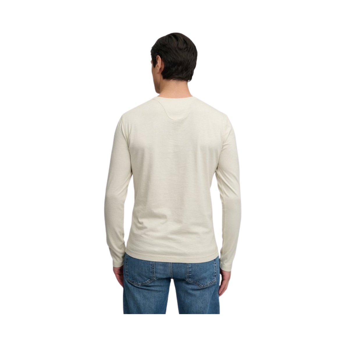 Slub LS Jersey Grandad Top - Rainy Day Grey