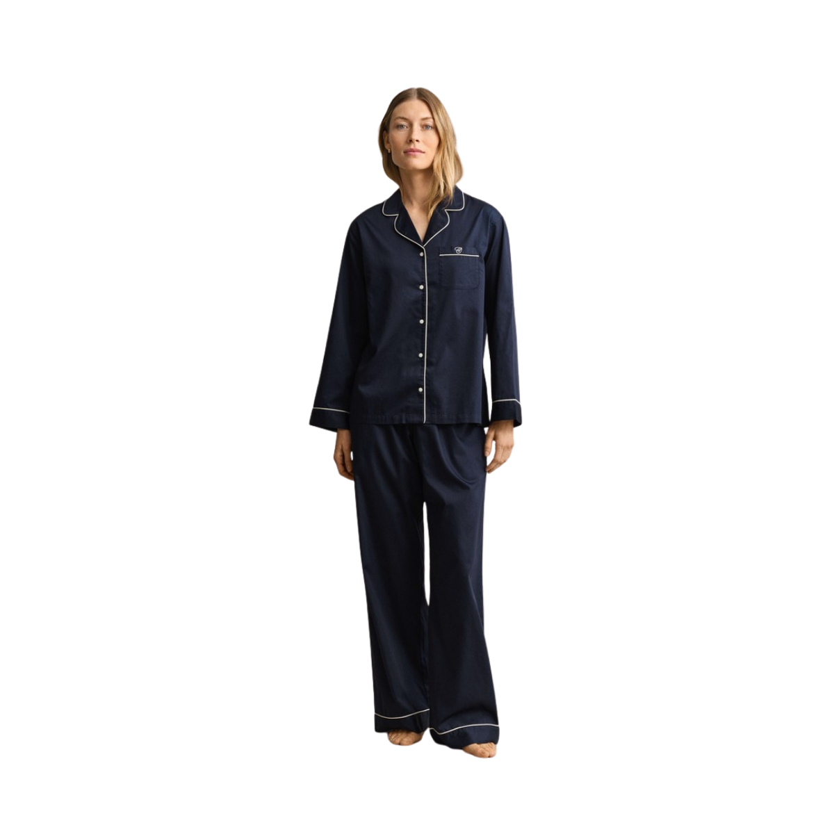 Satin Pajama Set - Evening Blue