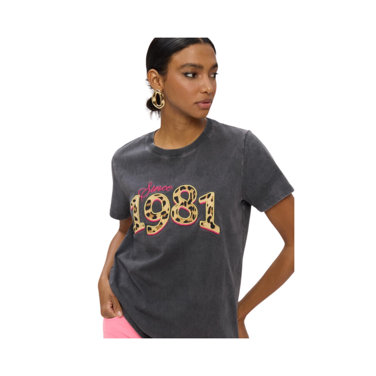 1981 Leopard T-Shirt - Dark Grey