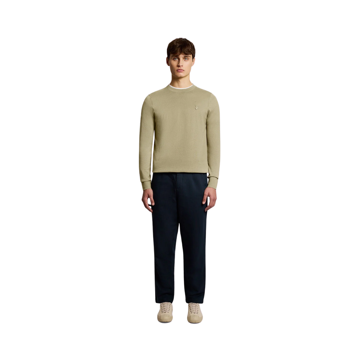 Tonal Superfine Crew Neck - Sage Uniform