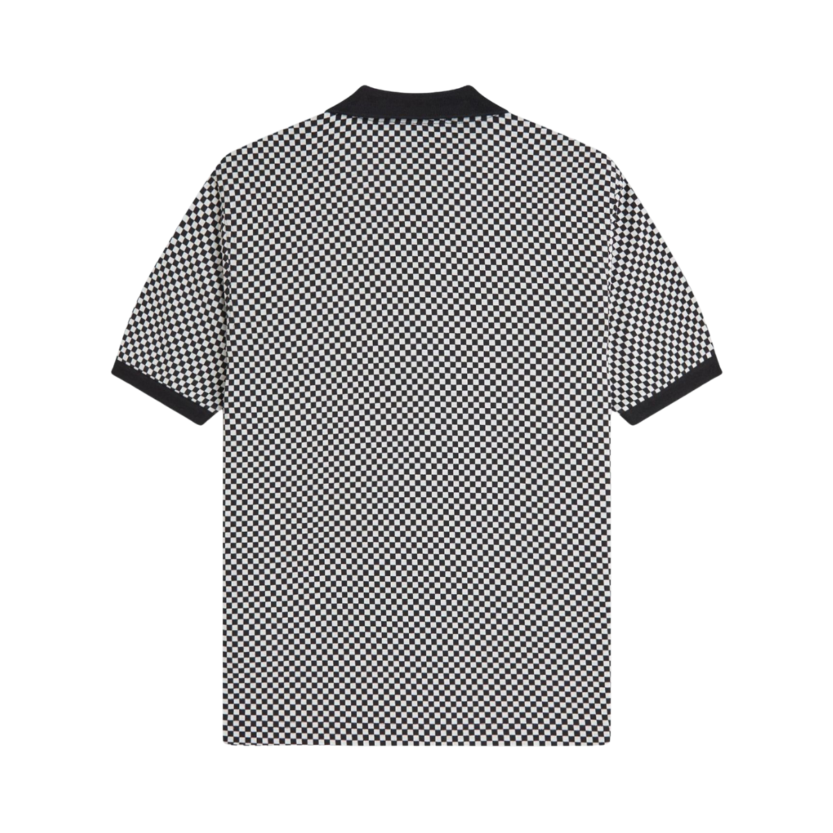 Chequerboard Polo Shirt - Black