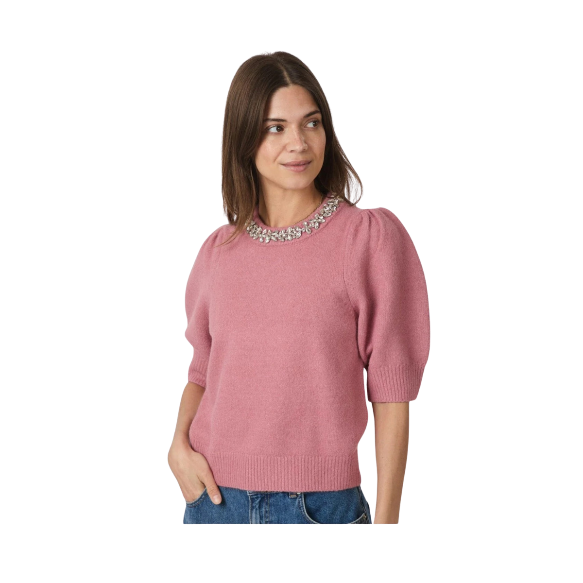 Maia Stone Knit blouse - 165 ROSE