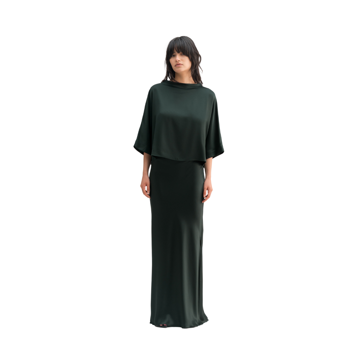 Thea Satin Tee - Deep Forest