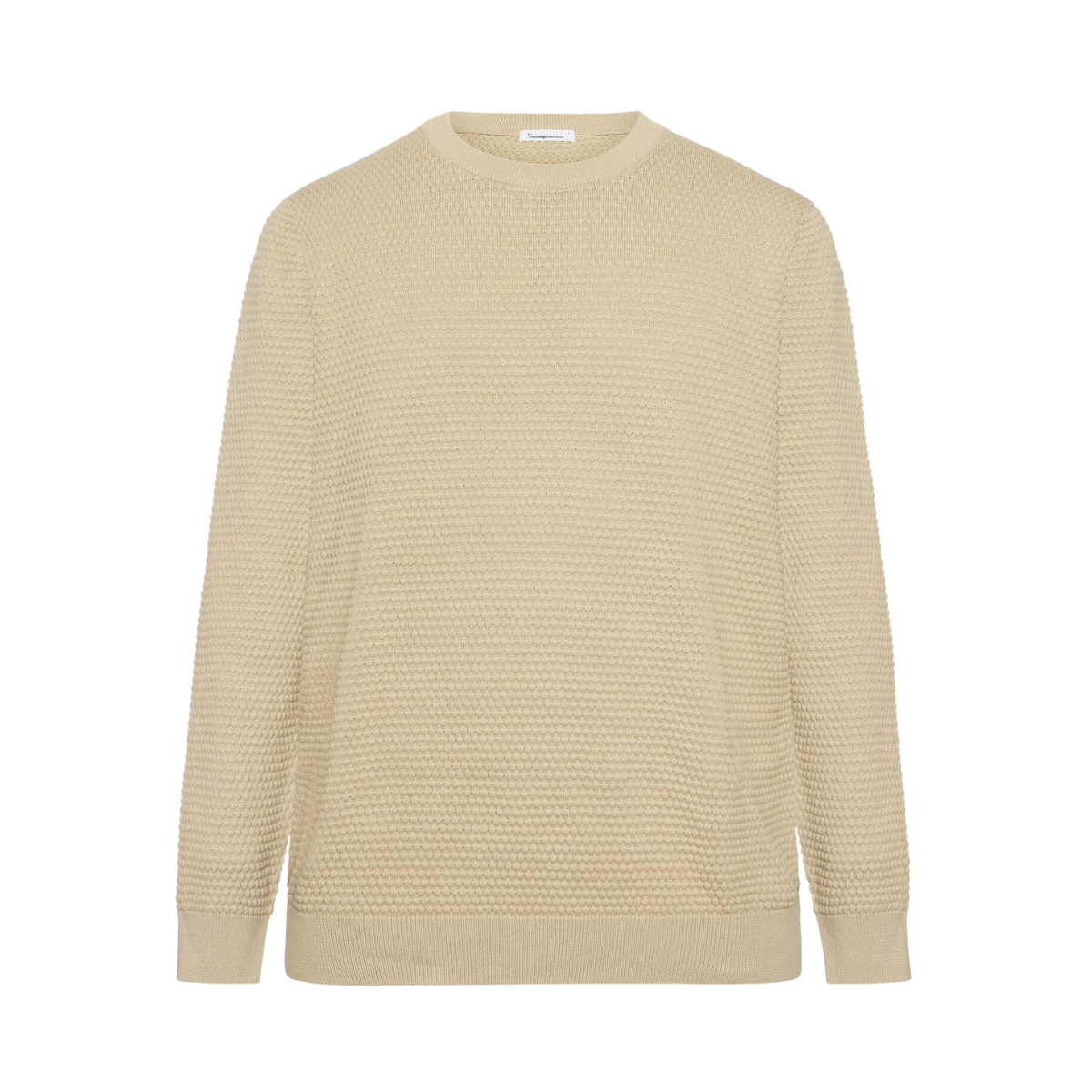 Vagn Reg Bubble Knit Crew Neck - Beige