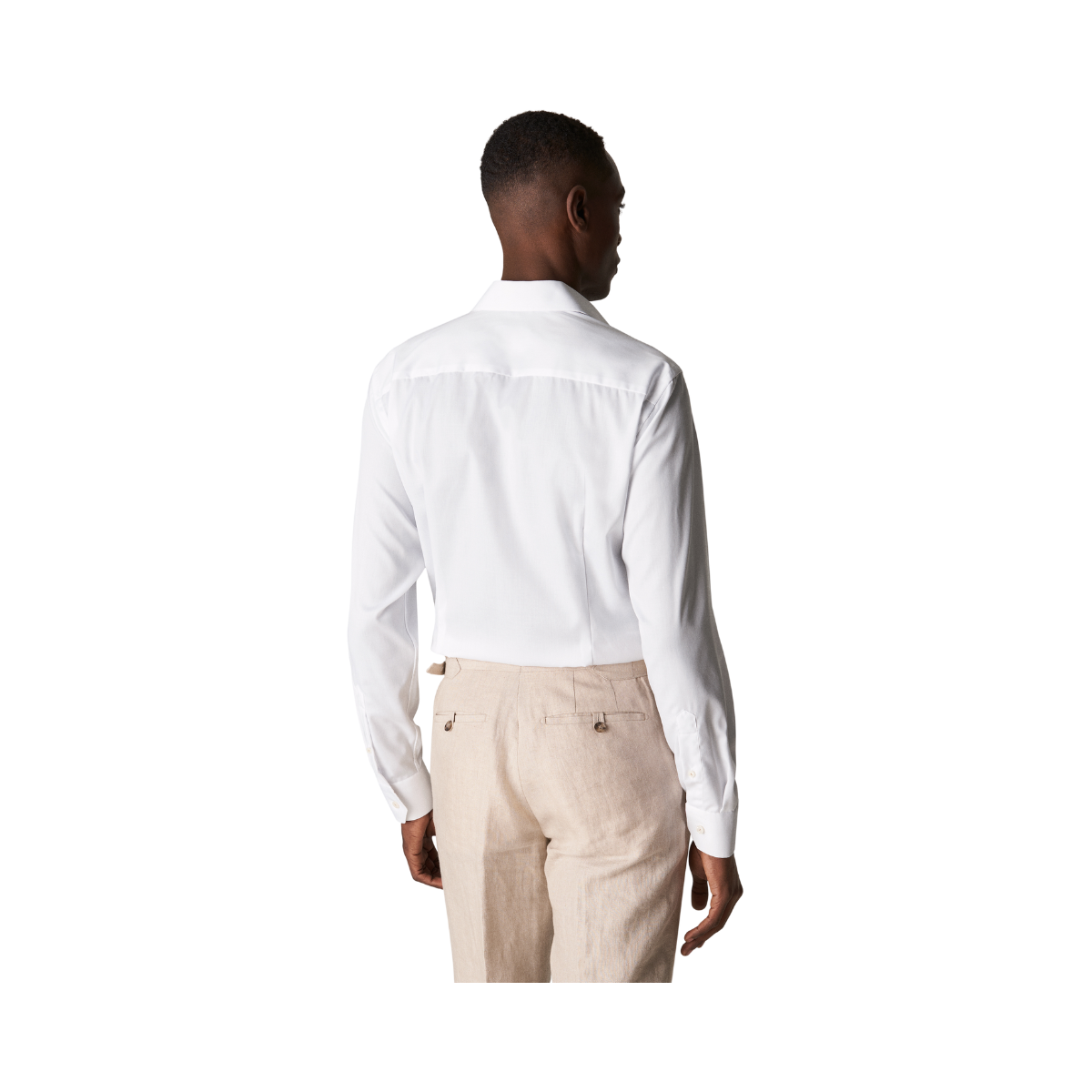 Cut Away Slim Signature Twill Shirt - White