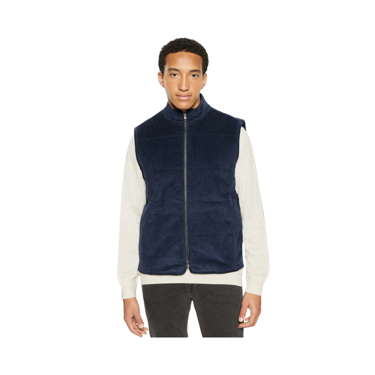 11-Wales Corduroy Vest - Navy