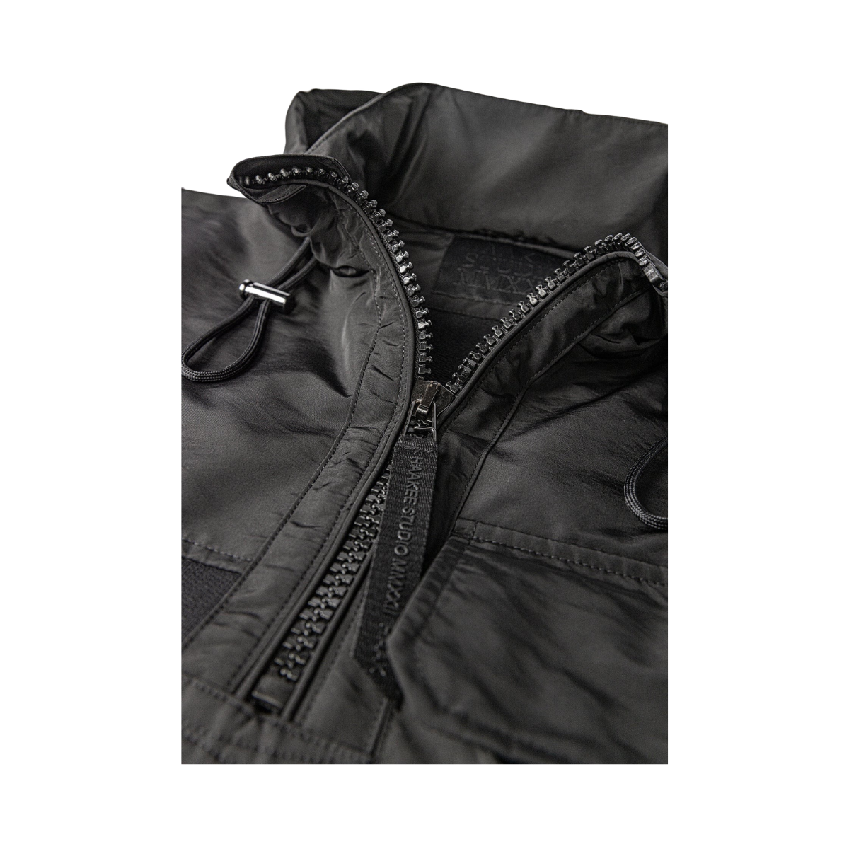 Half Zip Hybrid Sweater - Black