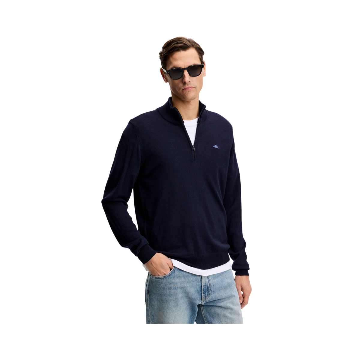 Kiyan Quarter Zip Sweater - 6855 JL Navy