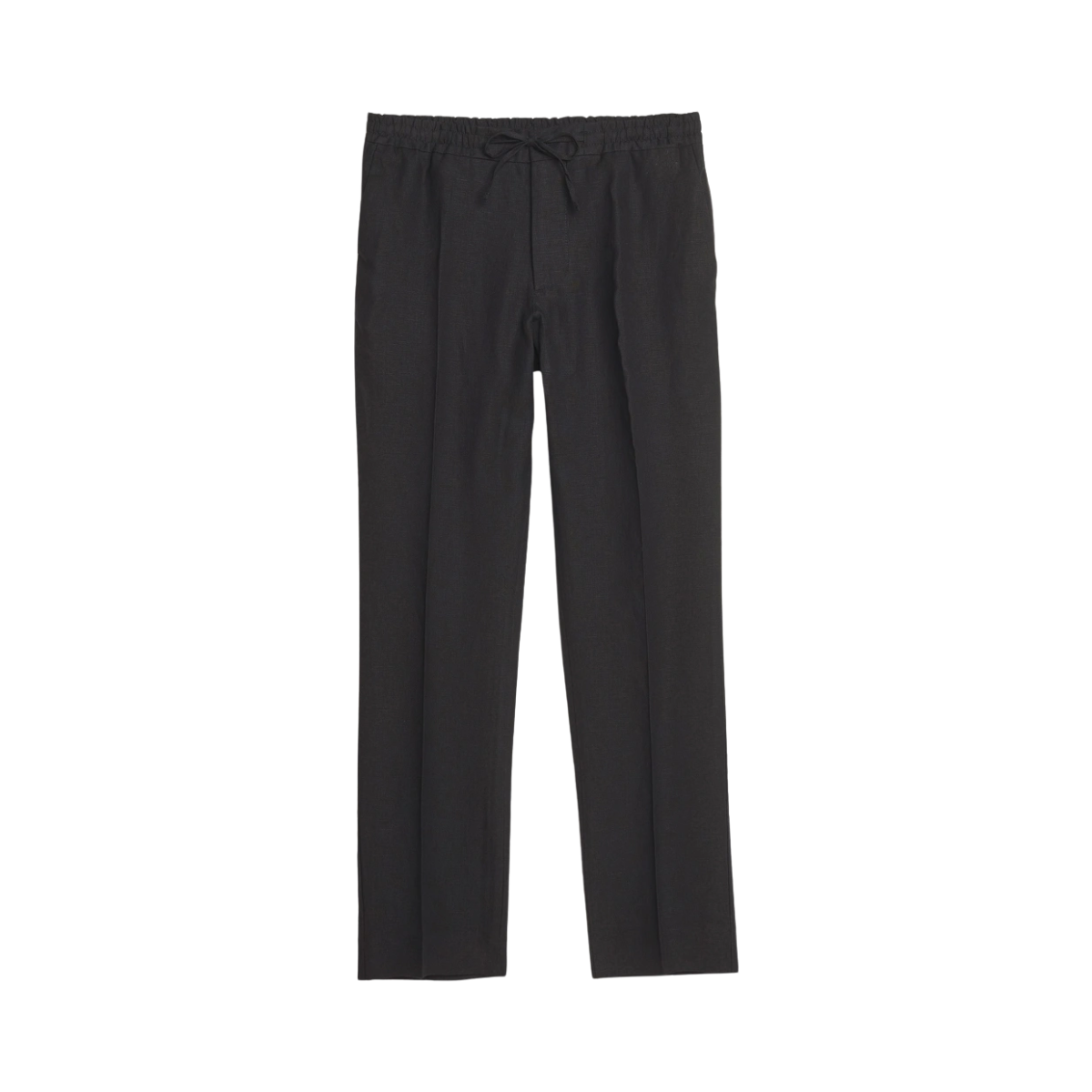 Soren Drape Linen Pants - Black