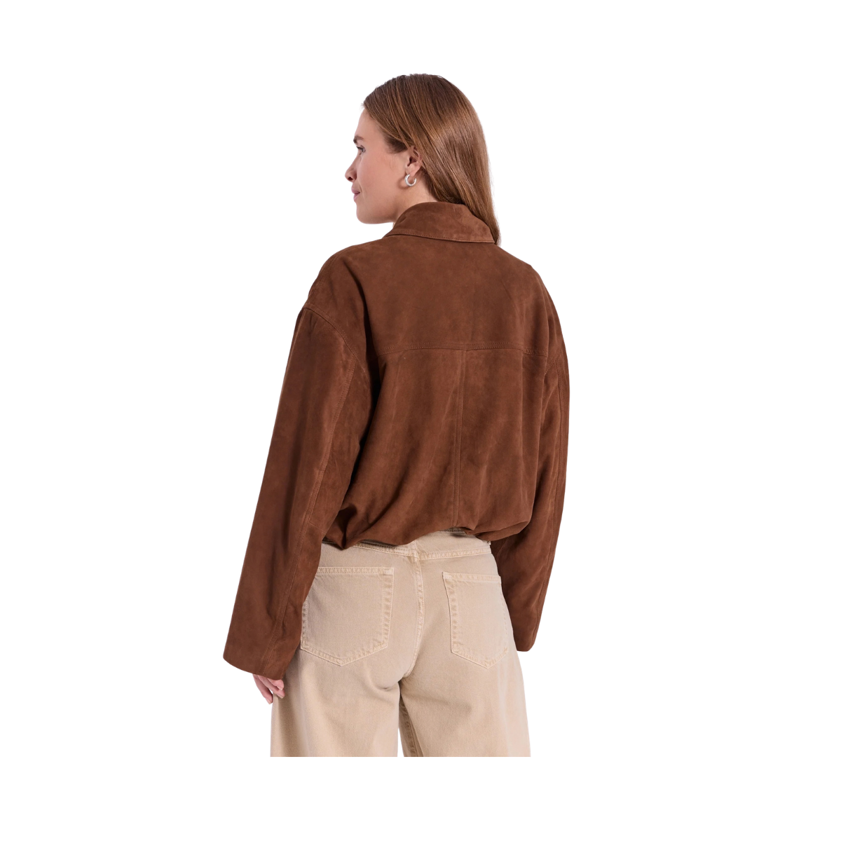 Nathalio Suede Jacket - Caramel Brown