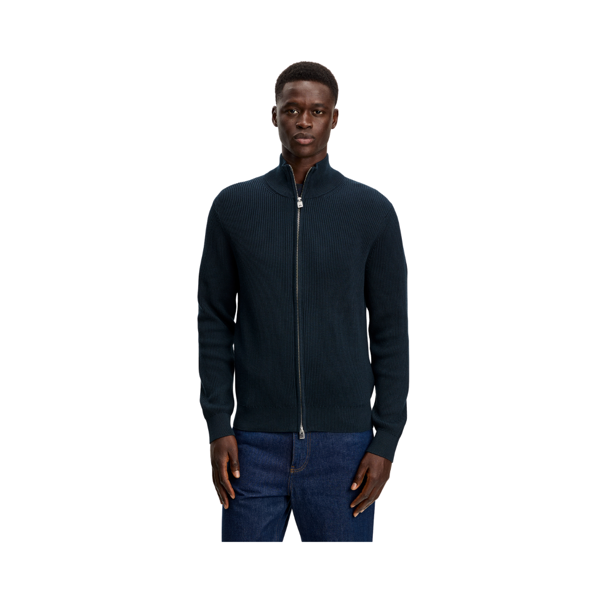 Alexis Full zip Cardigan - JL Navy